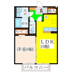 羽犬塚駅 徒歩56分 2階の物件間取画像